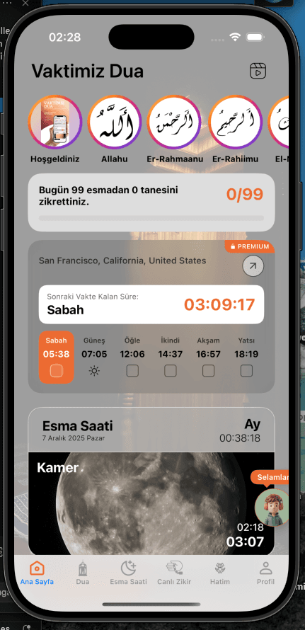 Vaktimiz Dua App